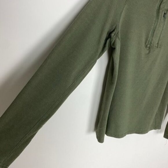 Free Fly Pullover 1/4 Zip Green Mens Small Bamboo Active Long Sleeves - Picture 2 of 6